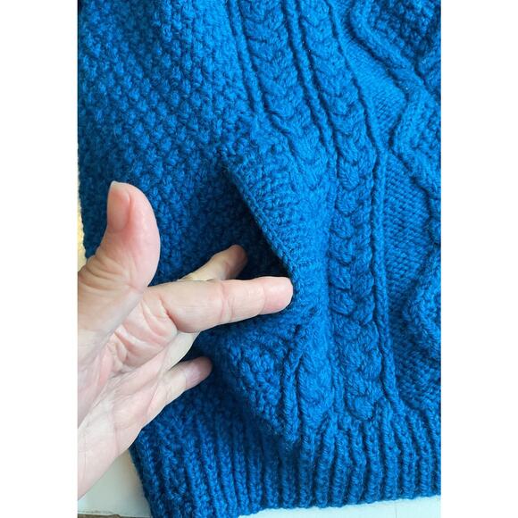 Vintage Blarney Woolen Mills Ireland Aran Garment Wool Cardigan Sweater Large - Picture 9 of 9